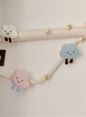 空调管子装饰遮挡棉线麻绳包下水管道美化仿真花藤假花燃气管遮丑