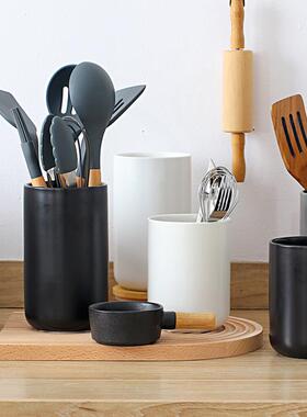 Ceramic chopstick holder kitchen utensil storage bottle