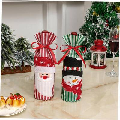 Christmas decoration wine bottle sleeve Snowman wine sleeve
