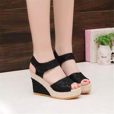 Women Wedge Sandals High Heels Ladies Pumps 夏季坡跟凉鞋女鞋