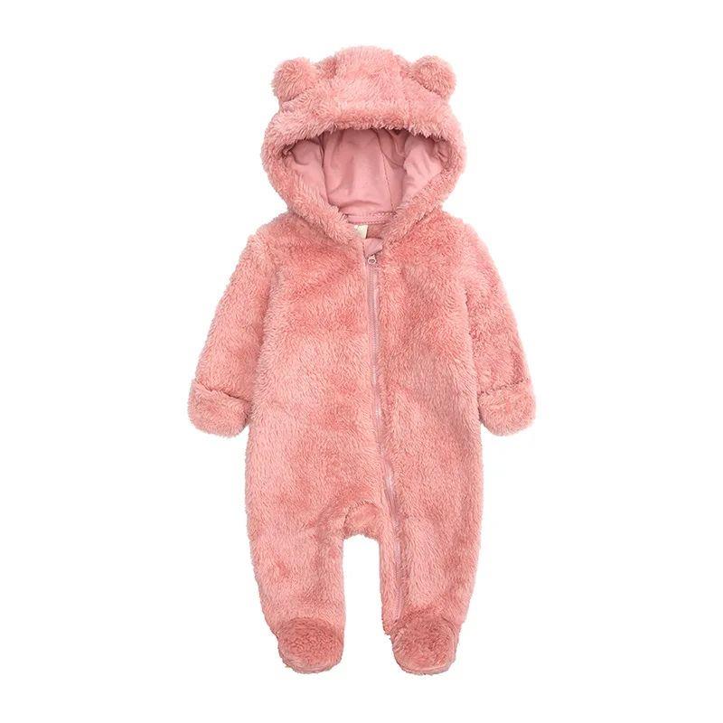 Newborn Baby Rompers Girls Clothes Autumn Winter Boys Fleece