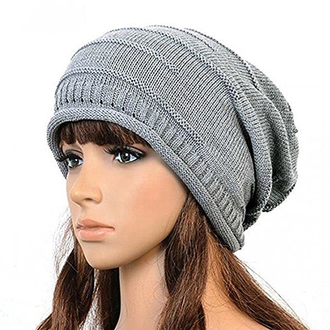Fashion Warm Soft Stretch Knit Crochet Slouch Beanie HatCap