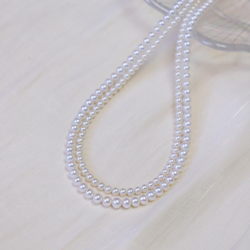 极光淡水珍珠小米链  媲美akoya海水天女项链正圆baby珍珠锁骨链