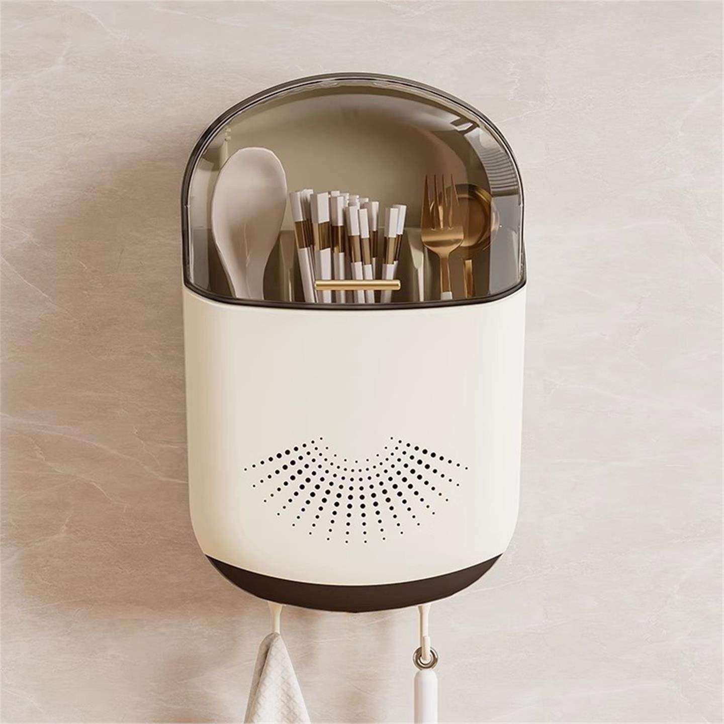 新款筷子收纳盒壁挂式家用高档筷子筒厨房快子勺子置物架可挂可置,收纳整理,壁式收纳盒,淘宝优惠券,粉丝福利购,淘宝优惠卷
