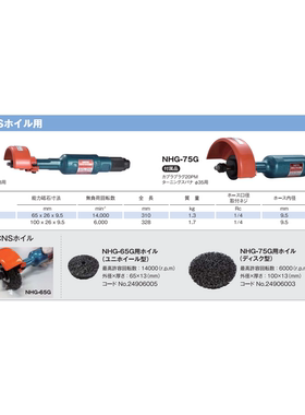 日本NPK 2寸打磨机NGE-050/NHG-75G/NHG-65砂轮打磨机NSG-125A