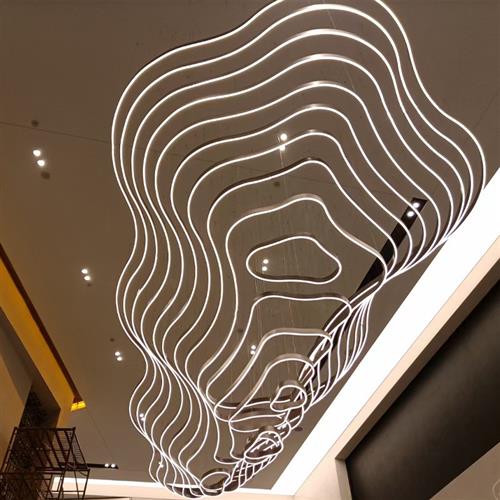 非标定制酒店大堂会所商场工程专用大吊灯售楼部大厅山脉梯田吊灯