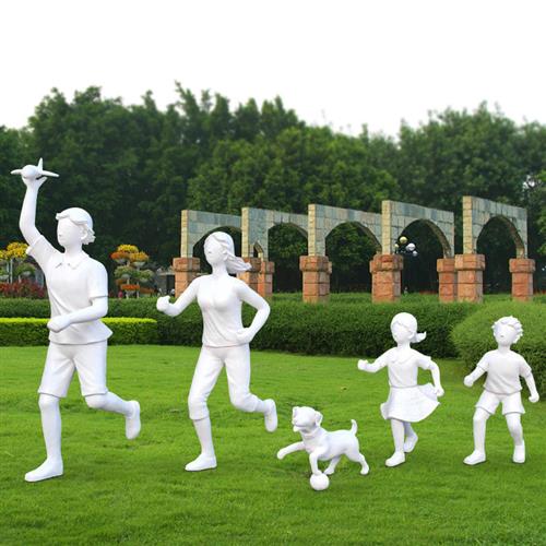 户外抽象人物雕塑广场学校草坪售楼部装饰玻璃钢现代天使舞蹈摆件