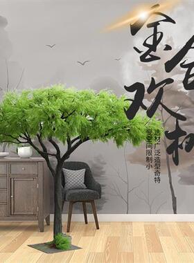 厂家专业定制金合欢树高品质仿真合欢花树室内外景观仿真植物