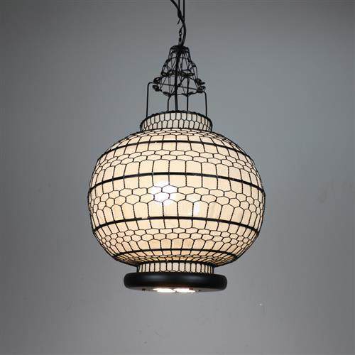 新中式手工编织铁艺灯笼仿古中餐厅茶楼火锅店中国风复古鸟笼吊灯,家装灯饰光源,客厅吊灯,淘宝优惠券,粉丝福利购,淘宝优惠卷