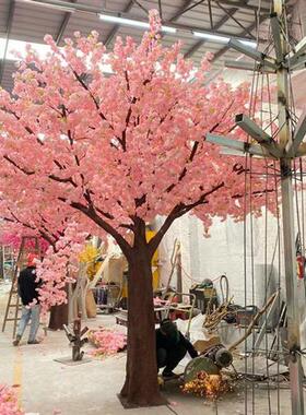 厂家供应仿真植物仿真樱花树适合婚庆服装店展柜商场美化摆设