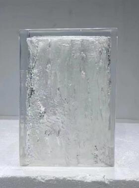 酒店前台透明树脂休闲吧台椅子摆件创意水晶玻璃艺术品凳子雕塑