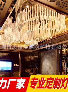 工程灯具宴会厅大型水晶玻璃吊灯酒店大堂所售楼部创意灯饰蜡烛