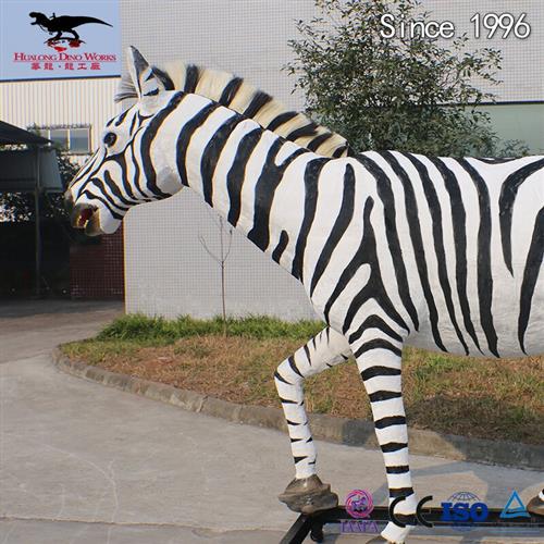 仿真动物机械电动斑马模型摆件自然博物馆展览景区游乐园文旅产业