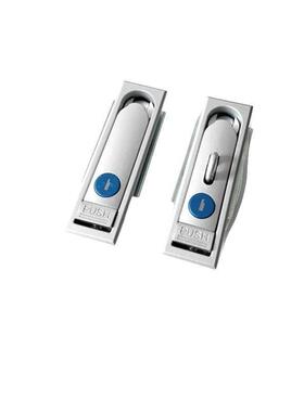 平面锁方形独立式按钮把手按压转动式三点式XAT15/6/XBD01柜门锁