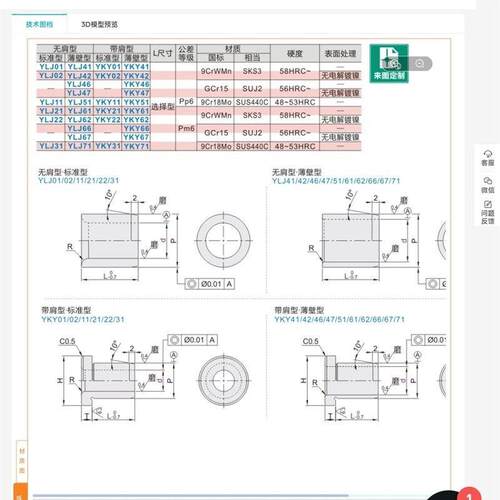 YKY31/41/01/02/21/22/42/4/71衬套D5ED6D8D10D12D16D20L25/15-46