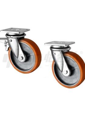 替代怡合达CPM85-D125-BE/AD欧式脚轮 平底活动型