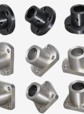 GAC01 GAC11导向轴支座GAC21-D6 D10 D12钢制黑色法兰固定座支撑