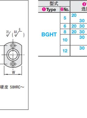 微型滚珠衬套指向轴用衬套法兰导套BGHT5 6 8 10 12-20 30 40 50