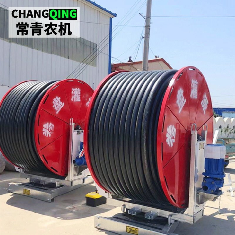 JP75-300水涡轮喷枪链接浇地机农作物大面积喷洒移动式卷盘喷灌机