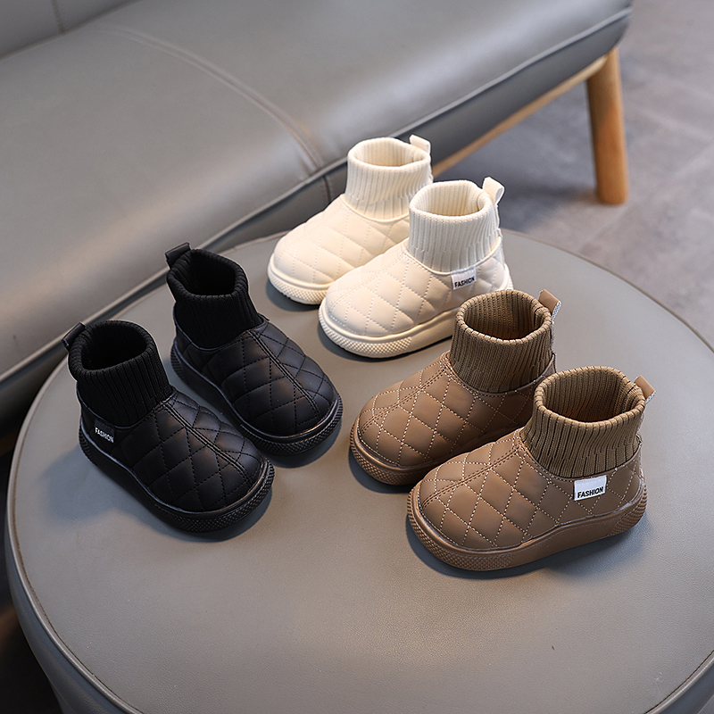 女童雪地靴冬季新款加绒短靴