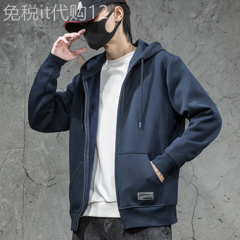 香港潮牌2023年新款卫衣男士春秋季潮流宽松开衫连帽大码运动外套
