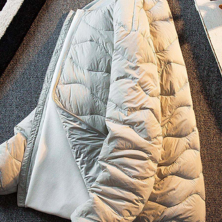 【法国轻奢品牌】棒球领羽绒服男秋冬短款90绒白鸭绒内胆保暖外套