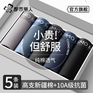 都市丽人男士内裤纯棉男生四角2026新款正品高档抗菌男式平角短裤