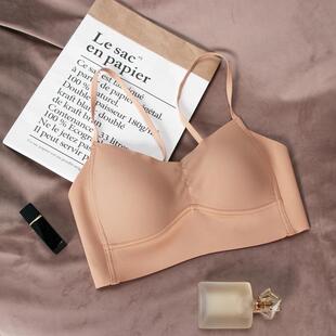 新款 无钢圈文胸无痕光面内衣薄杯光面定型内衣大胸显 直销2020新款