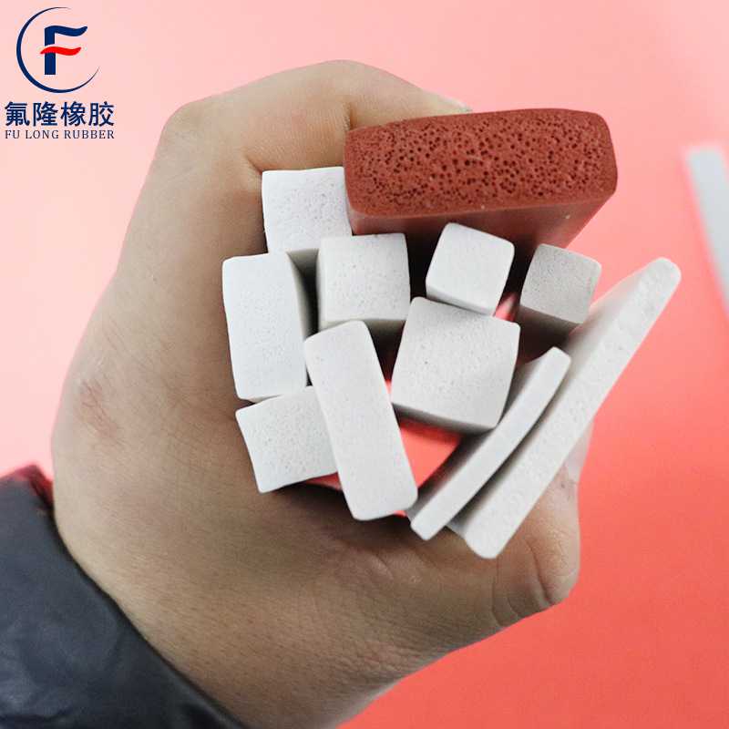 新款直销定制硅胶发泡条 方形多色防水硅胶密封条机械阻燃海绵发