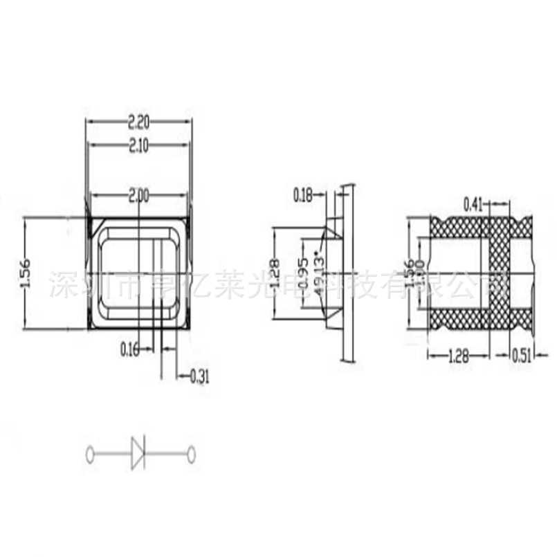 新款直销2016白光led贴片现货供应0.2-3W高亮度低能耗2016白灯led
