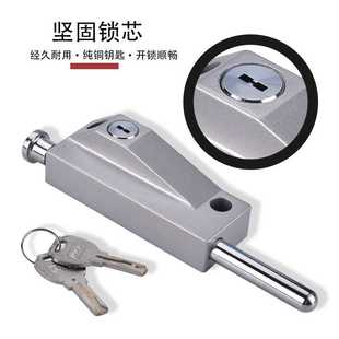 新款直销旋转门锁有框玻璃门锁铝合金双门插销锁落地插锁防盗自动