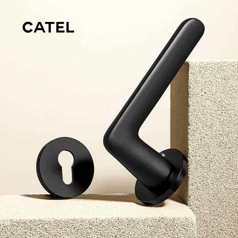 新款直销室内卧室静音磁吸房门锁分体黑色实木门锁把手家用通用型