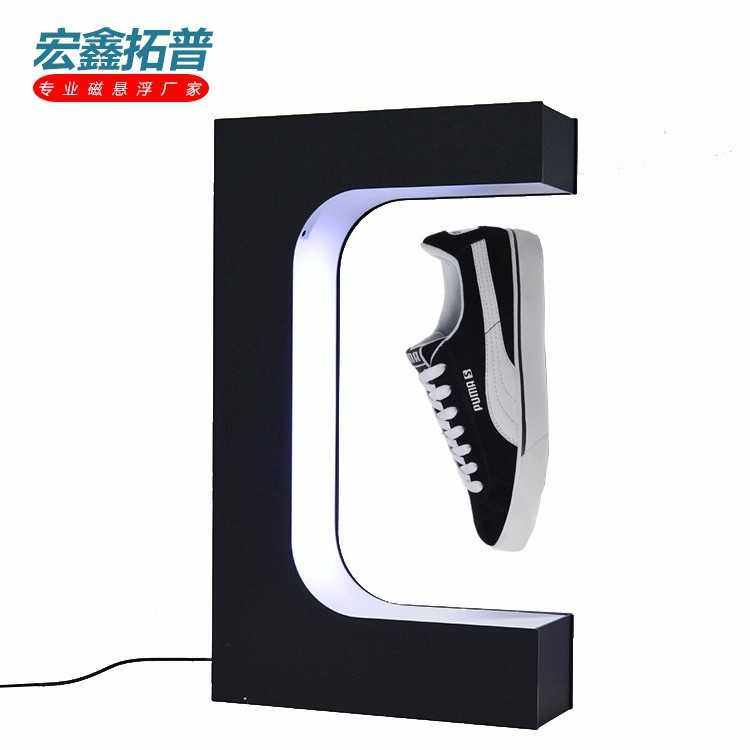 新款直销磁悬浮鞋架亚克力促销推广架磁悬浮自转展示台可加定LOGO