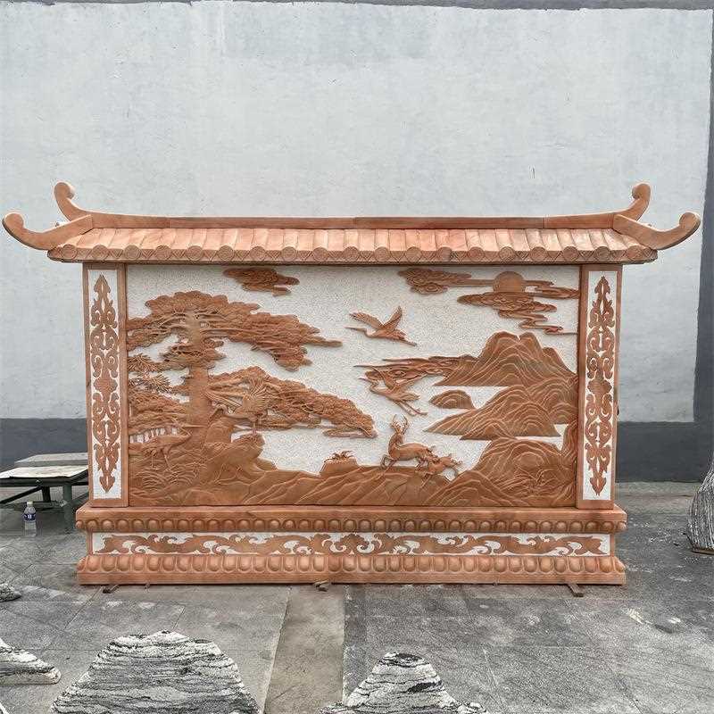 新款直销浮雕壁画富贵满堂别墅外墙影壁屏风地雕装饰品背景墙图片