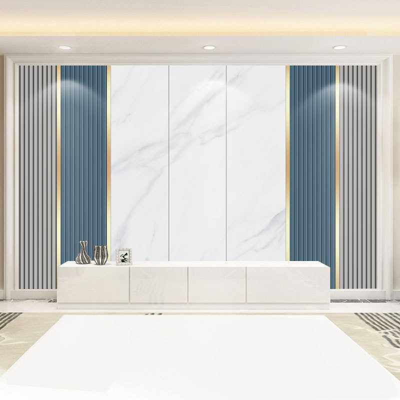 新款直销2022新款电视机背景墙壁纸格栅线条客厅壁布轻奢影视墙布