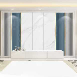 新款直销2022新款电视机背景墙壁纸格栅线条客厅壁布轻奢影视墙布