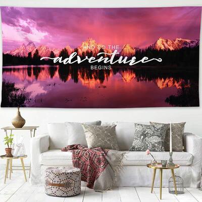 新款直销米挂布ins背景墙布房间卧室装饰画挂毯大号直播拍照布海