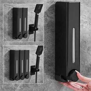 亚马逊 三头皂液器 跨境电商 ebay 手动皂 新款 壁挂式 直销免打孔