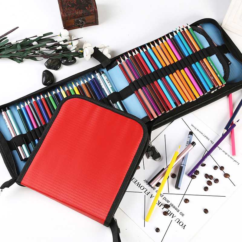 新款直销爆款手工随身笔袋36/48/72|120孔牛津布笔帘彩色笔套学生