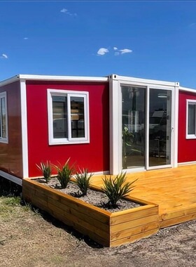 跨境出口集装箱移动房住人办公室折叠活动板房民宿旅馆养老阳光房