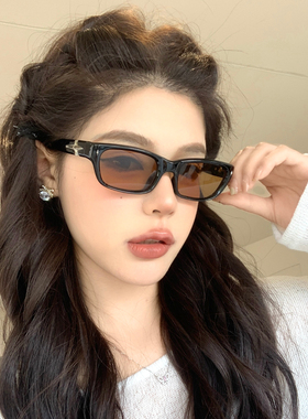 复古方框茶色时髦拍照凹造型墨镜