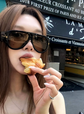 复古茶色蛤蟆镜大框飞行员墨镜潮