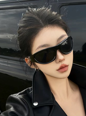 高级感gm墨镜女款时髦辣妹2024年新款y2k窄框凹造型骑行太阳眼镜