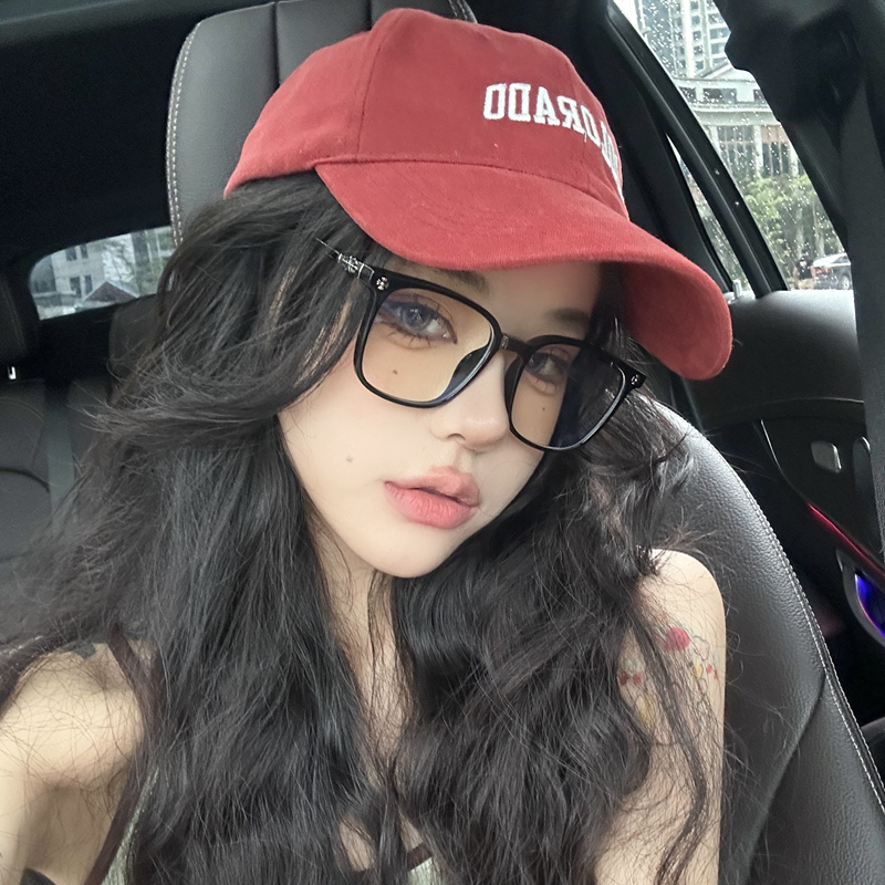 黑框眼镜女韩版大脸显瘦可配近视