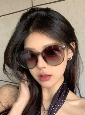 复古茶色墨镜网红太阳镜大框显瘦