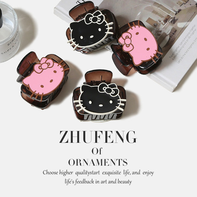 可爱KT抓夹凯蒂猫少女发饰