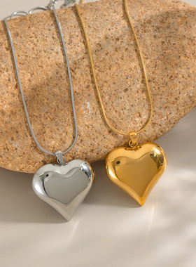 法式复古爱心项链0235