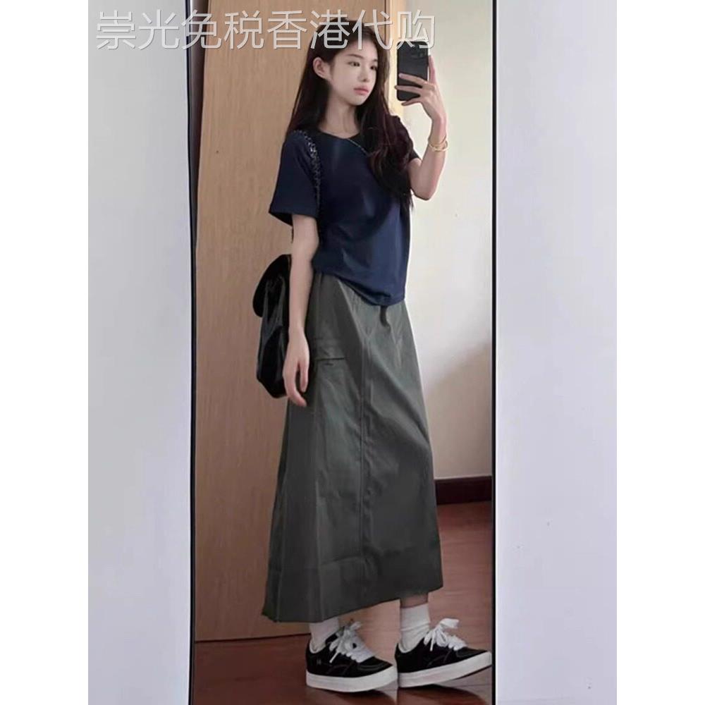 日系夏日穿搭一整套女巨好看韩系大方得体俏皮活泼工装半身裙套装