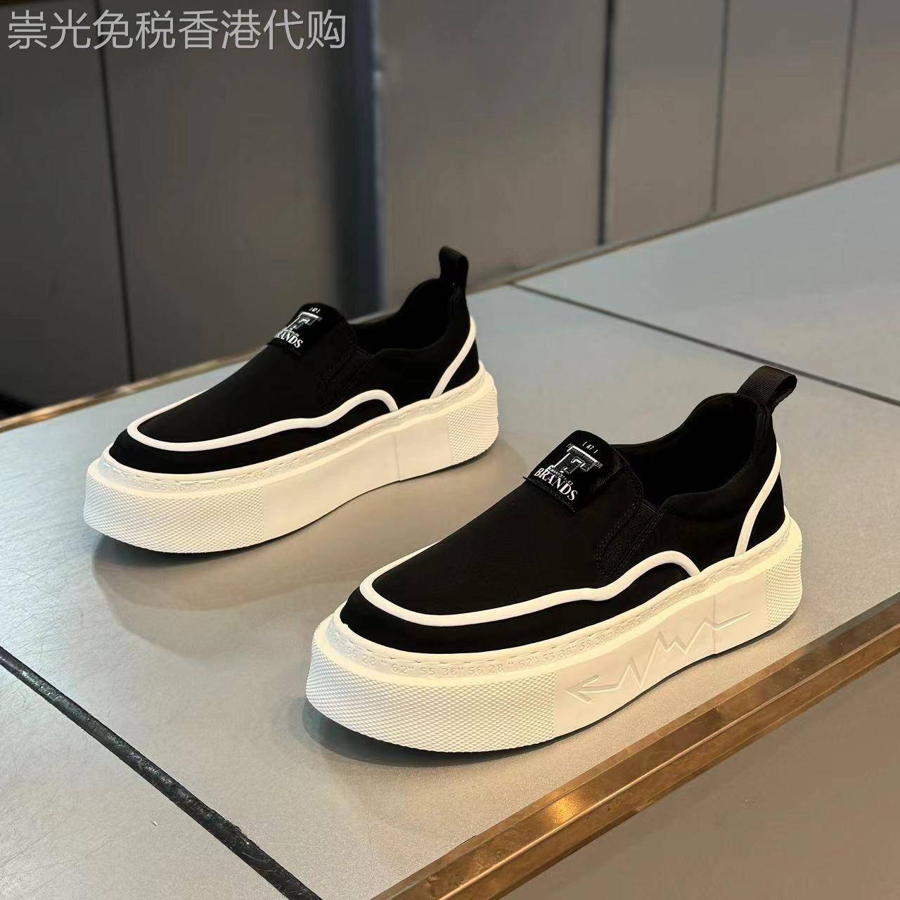stmmmr轻奢!承包你的出街风度~低帮透气帆布鞋男厚底增高乐福鞋