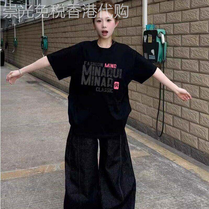 法国潮牌黑色纯棉美式高街短袖tT恤
